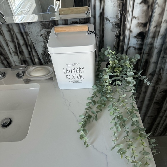 Rae Dunn White Metal Tin Storage Container - Picture 4 of 7